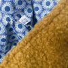 Présentation sac XXL en laine bouclée moutarde de la marque bleu souris étiquette